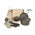 Wholesale Pre-seasoned Dutch Oven Large Skillet Saucepan With Cast Iron Camping Cookware Set